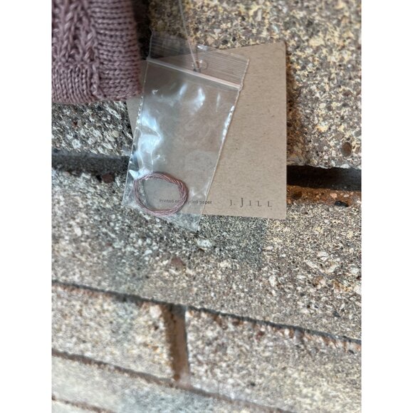 J. Jill Mauve Knit 100% Linen Sweater Top L Womens Long Sleeve Lightweight - Picture 3 of 10